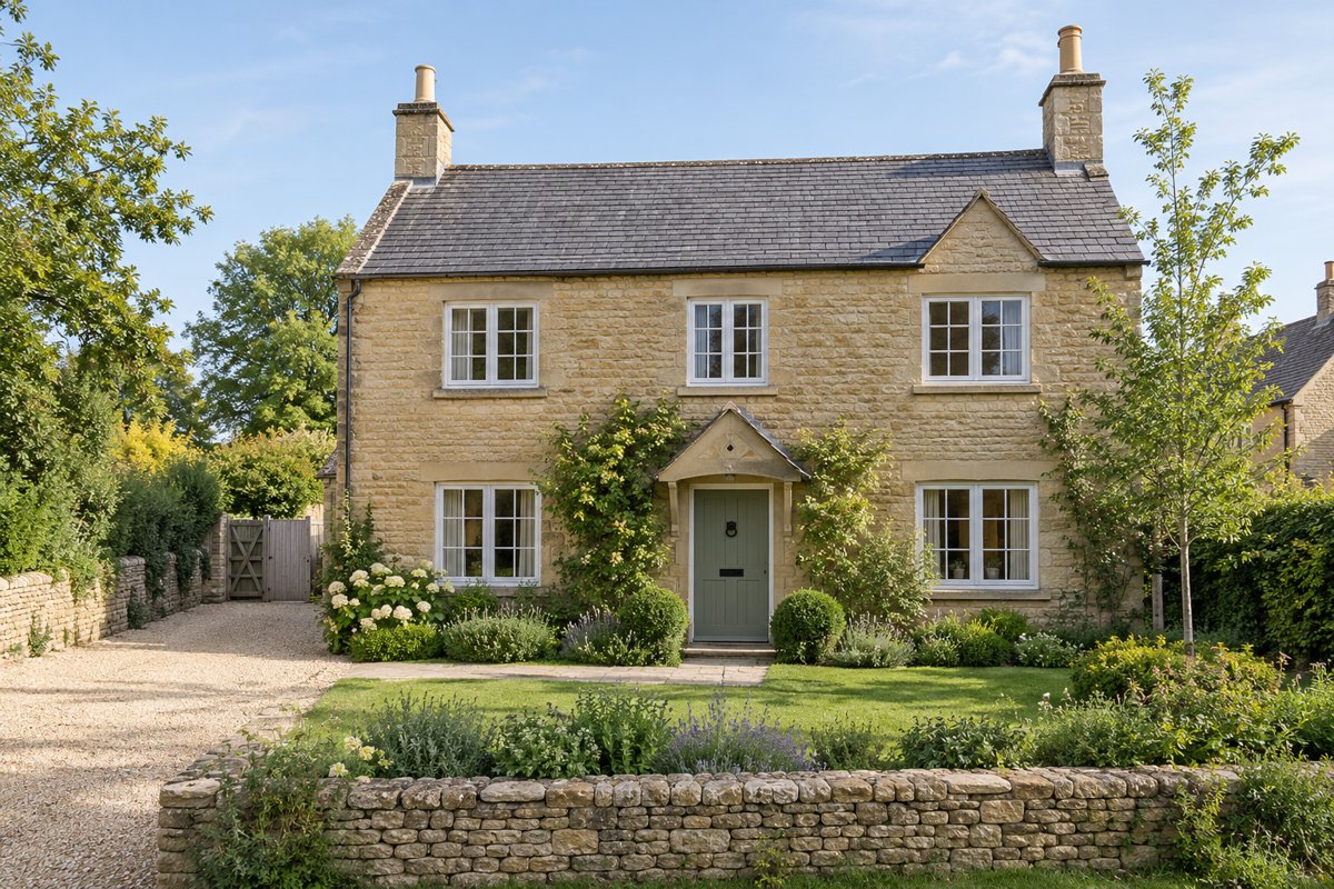 Illustrative limestone village house